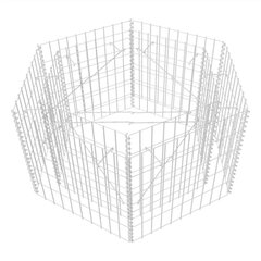 vidaXL Korotettu kuusikulmainen gabion-/kivikorikehys 100x90x50 cm hinta ja tiedot | Kukkaruukut | hobbyhall.fi