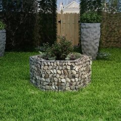 vidaXL Korotettu kuusikulmainen gabion-/kivikorikehys 100x90x50 cm hinta ja tiedot | Kukkaruukut | hobbyhall.fi