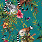 DUTCH WALLCOVERINGS Tapetti lemuri vihreä 12402 hinta ja tiedot | Tapetit | hobbyhall.fi