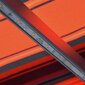 vidaXL Sisäänkelattava markiisi tuulisensori/LED 400x300 cm orans/rusk hinta ja tiedot | Aurinkovarjot ja markiisit | hobbyhall.fi