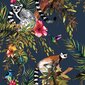 DUTCH WALLCOVERINGS Tapetti lemuri petroolinsininen hinta ja tiedot | Tapetit | hobbyhall.fi