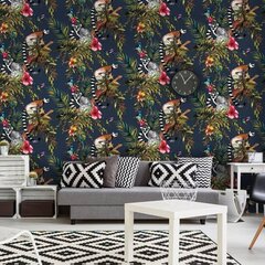 DUTCH WALLCOVERINGS Tapetti lemuri petroolinsininen hinta ja tiedot | Tapetit | hobbyhall.fi