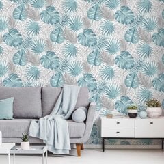 DUTCH WALLCOVERINGS Tapetti peikonlehdet sininen hinta ja tiedot | Tapetit | hobbyhall.fi