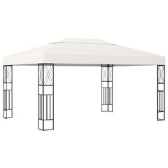 vidaXL Huvimaja LED-valonauhoilla 3x4 m kerma kangas hinta ja tiedot | Puutarhapaviljongit | hobbyhall.fi