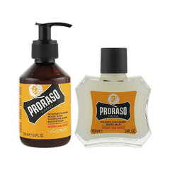 Proraso Duo Pack Wood & Spice Beard Balm & Shampoo Parranhoitosetti hinta ja tiedot | Parranajo ja karvanpoisto | hobbyhall.fi