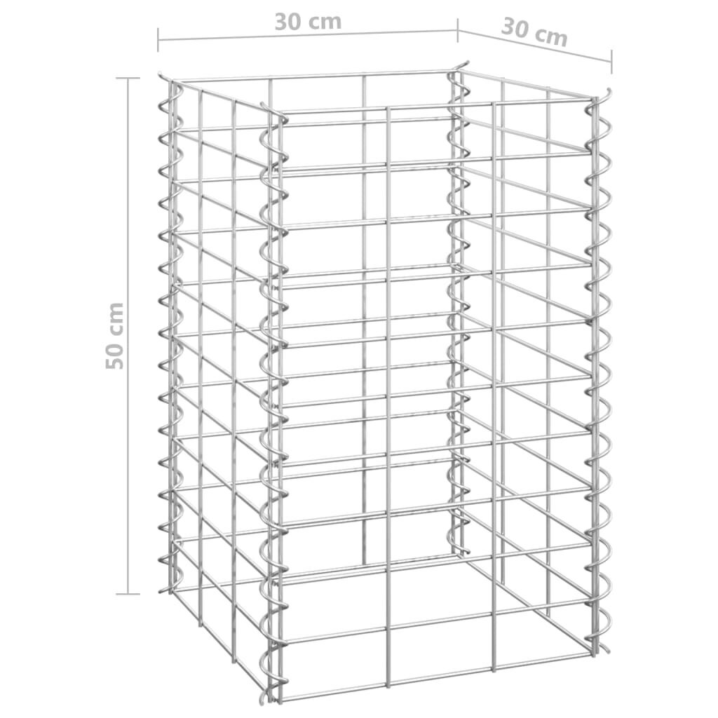 vidaXL Korotetut kivikorit 3 kpl 30x30x50 cm rauta hinta ja tiedot | Istutusruukut ja minikasvihuoneet | hobbyhall.fi