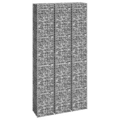 vidaXL Korotetut kivikorit 3 kpl 30x30x200 cm rauta hinta ja tiedot | Istutusruukut ja minikasvihuoneet | hobbyhall.fi