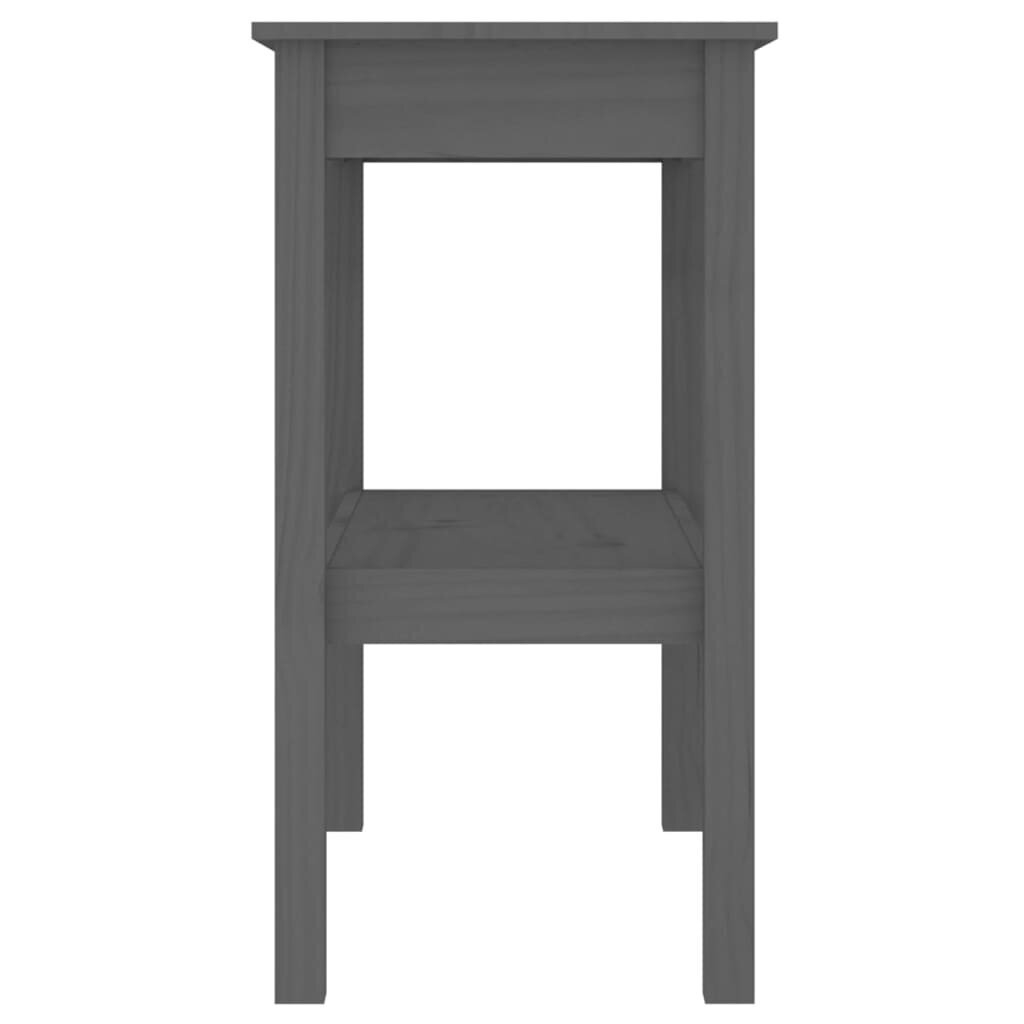 vidaXL Konsolipöytä harmaa 80x40x75 cm täysi mänty hinta ja tiedot | Sivupöydät | hobbyhall.fi