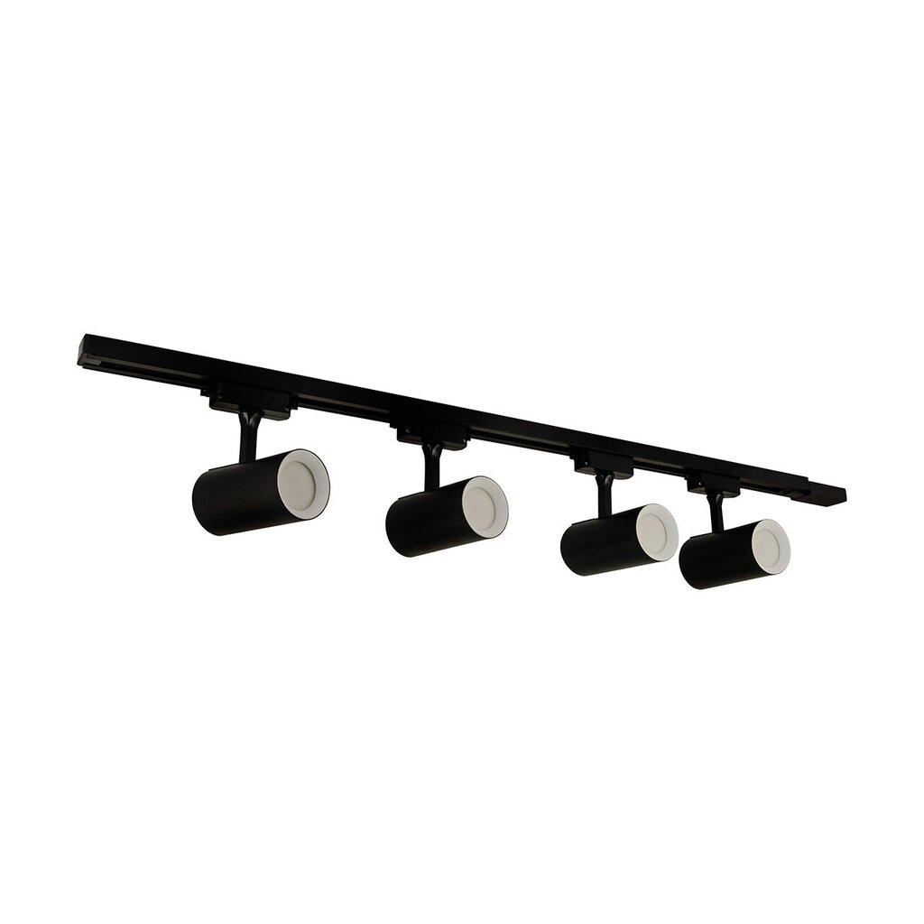 LUTER 4xgu10 musta kiskovalaisin (4 kpl) / kisko STRÜHM 185x1000x62mm hinta ja tiedot | Upotettavat valaisimet ja LED-valaisimet | hobbyhall.fi