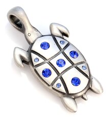 Bico "Turtle" riipus sinisillä kristalleilla (CR50 sininen) hinta ja tiedot | Kaulakorut | hobbyhall.fi