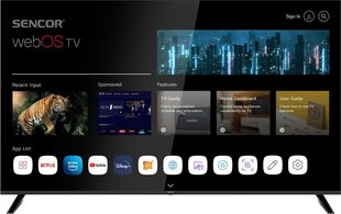 Sencor SLE 65US801TCSB UHD WEB OS hinta ja tiedot | Televisiot | hobbyhall.fi