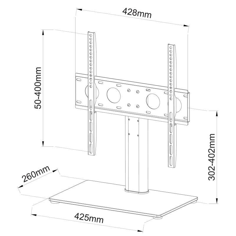 Ergosolid Cast 2 32-55" hinta ja tiedot | TV-seinätelineet | hobbyhall.fi