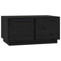 vidaXL Sohvapöytä musta 80x50x40 cm täysmänty hinta ja tiedot | Sohvapöydät | hobbyhall.fi