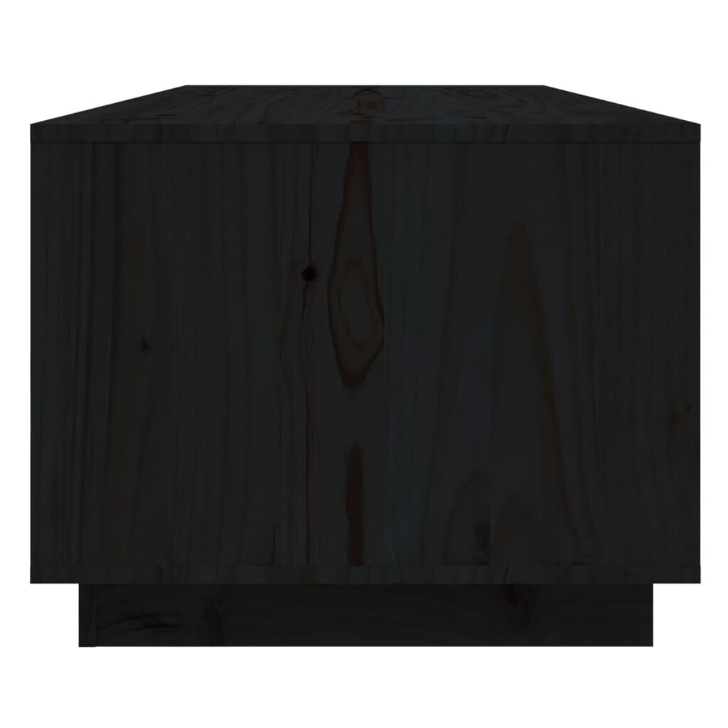 vidaXL Sohvapöytä musta 110x50x40 cm täysmänty hinta ja tiedot | Sohvapöydät | hobbyhall.fi