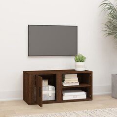 vidaXL TV-taso ruskea tammi 80x31,5x36 cm tekninen puu hinta ja tiedot | TV-tasot | hobbyhall.fi