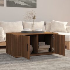 vidaXL Sohvapöytä ruskea tammi 80x50x36 cm tekninen puu hinta ja tiedot | Sohvapöydät | hobbyhall.fi