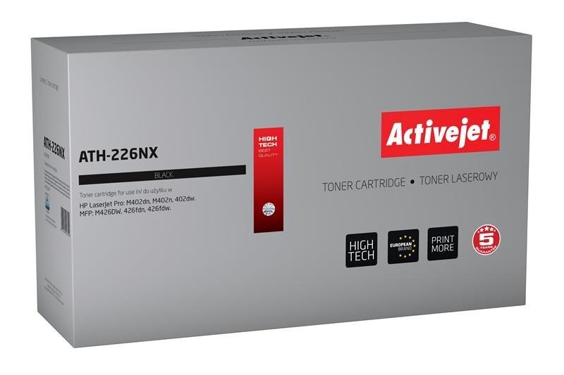 Activejet-väriaine HP-lasertulostimeen (26x cf226x), musta hinta ja tiedot | Laserkasetit | hobbyhall.fi