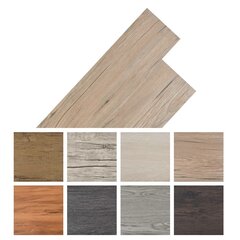 vidaXL Itsekiinnittyvät PVC-lattialankut 2,51 m² 2 mm tammi ruskea hinta ja tiedot | Terassilattiat | hobbyhall.fi
