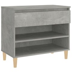 vidaXL Kenkäkaappi betoninharmaa 70x36x60 cm tekninen puu hinta ja tiedot | Kenkäkaapit ja -hyllyt | hobbyhall.fi