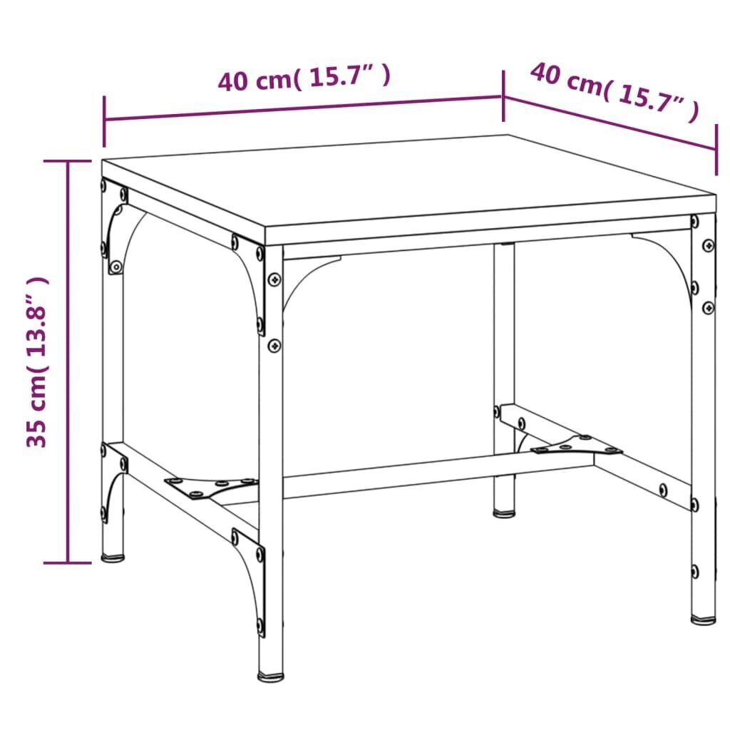 vidaXL Sivupöytä musta 40x40x35 cm tekninen puu hinta ja tiedot | Sohvapöydät | hobbyhall.fi