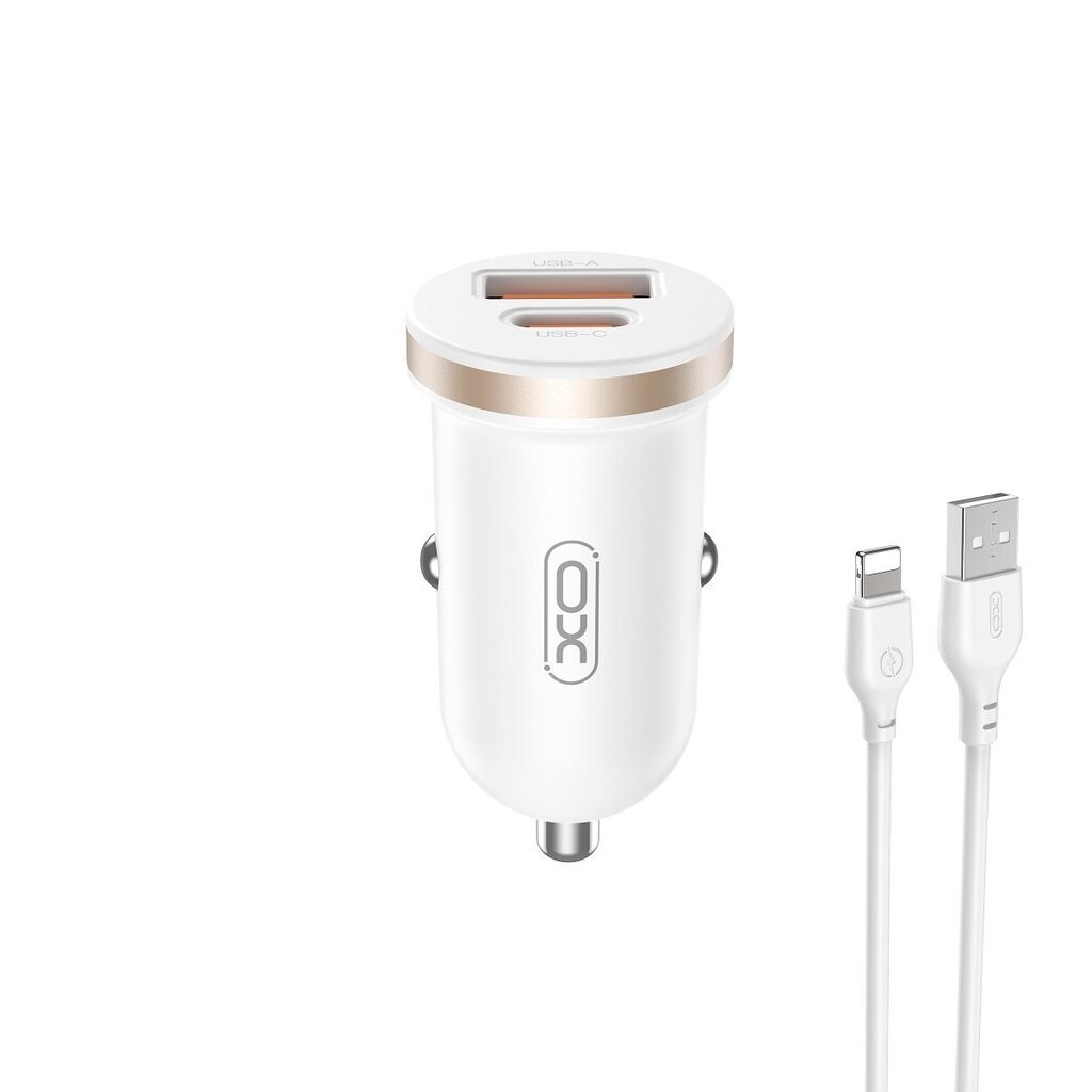 XO CC56 PD Car charger 30W + Lightning cable hinta ja tiedot | Puhelimen laturit | hobbyhall.fi