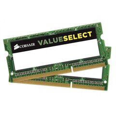 Corsair Value Select, 16GB (2x8GB), DDR3, 1600MHz hinta ja tiedot | Muisti (RAM) | hobbyhall.fi