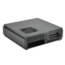 SilverStone Milo ML07B HTPC/ desktop case, USB 3.0 x2, black, w/o PSU hinta ja tiedot | Tietokonekotelot | hobbyhall.fi