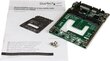 StarTech Dual mSATA SSD to 2.5” SATA RAID Adapter Converter (25SAT22MSAT) hinta ja tiedot | Komponenttien lisätarvikkeet | hobbyhall.fi