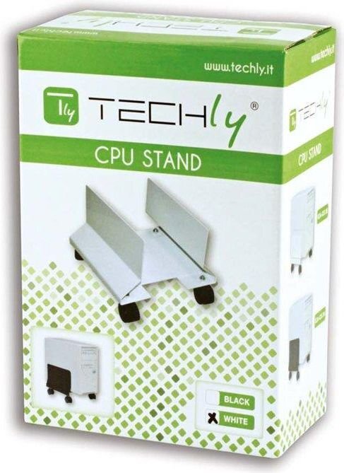 Techly CPU Steel Holder with Wheels, Black (303294) hinta ja tiedot | Koteloiden lisätarvikkeet | hobbyhall.fi