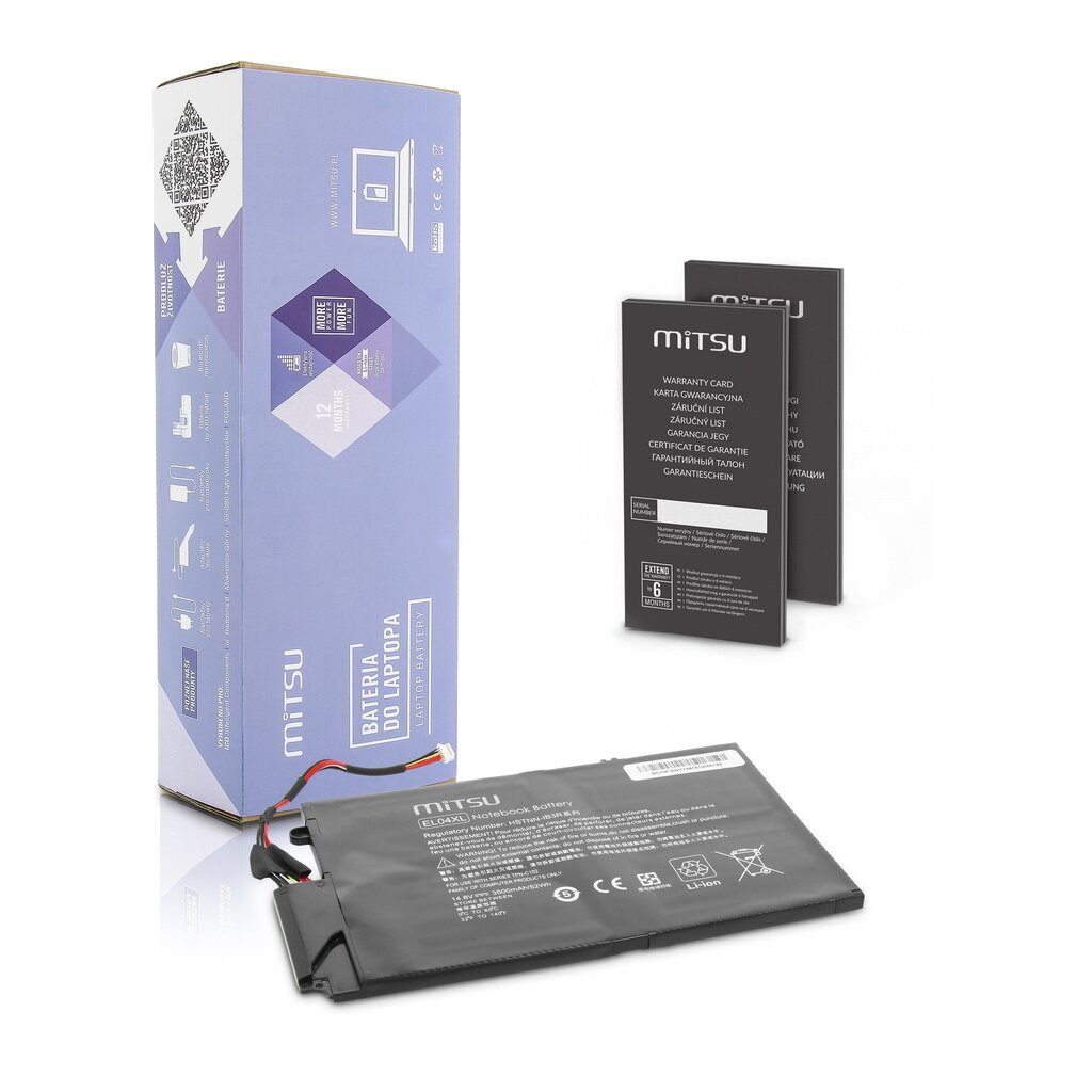 MITSU BATTERY BC/HP-ENVY4 (HP 3200 MAH 48 WH) hinta ja tiedot | Kannettavien tietokoneiden akut | hobbyhall.fi