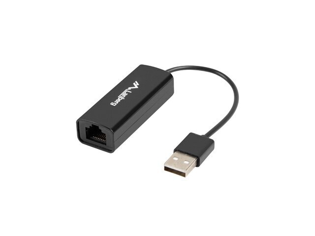 Lanberg NC-0100-01 cable interface/gender adapter USB-A RJ-45 Black hinta ja tiedot | Emolevyt | hobbyhall.fi