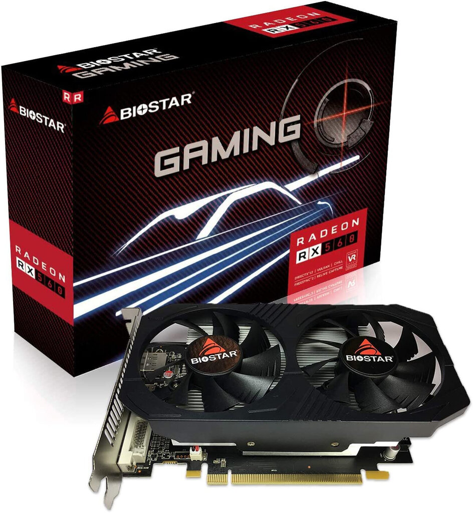 Biostar VA5615RF41 AMD Radeon RX 560 4 GB GDDR5 hinta ja tiedot | Näytönohjaimet | hobbyhall.fi