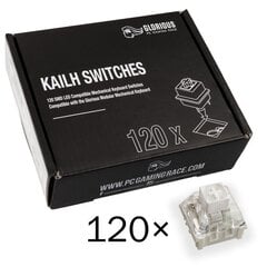 Glorious PC Gaming Race Kailh Box White Tactile & Clicky 120 vnt hinta ja tiedot | Näppäimistöt | hobbyhall.fi