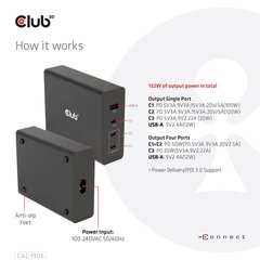 CLUB3D CAC-1906 132 W hinta ja tiedot | Adapterit | hobbyhall.fi