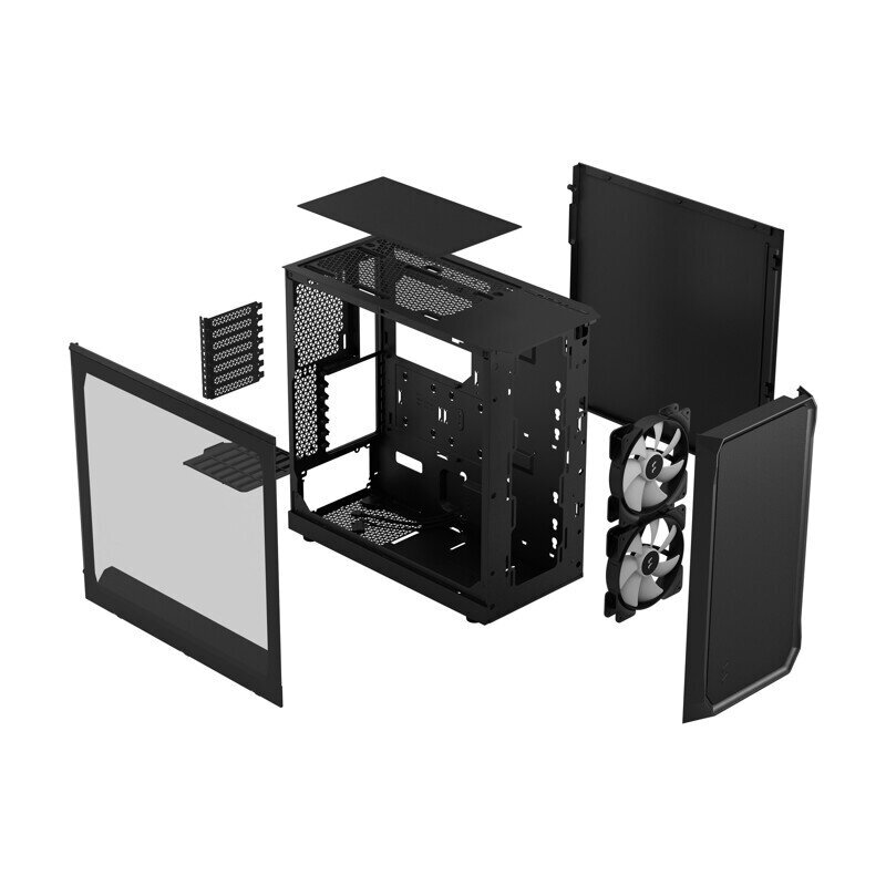 Fractal Design Focus 2 RGB Black TG Clear Tint hinta ja tiedot | Tietokonekotelot | hobbyhall.fi
