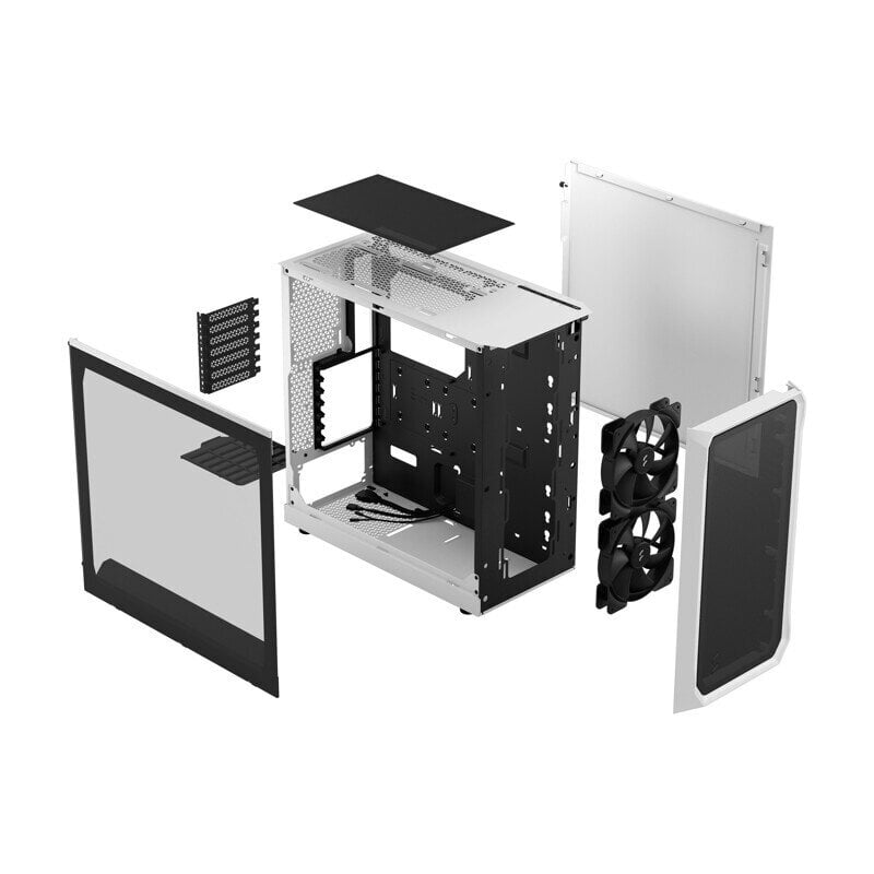 Fractal Design Focus 2 White TG Clear Tint hinta ja tiedot | Tietokonekotelot | hobbyhall.fi