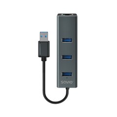 Savio 3-port USB-A 3.1 Gen 1 RJ-45 Gigabit Ethernet hinta ja tiedot | Adapterit | hobbyhall.fi