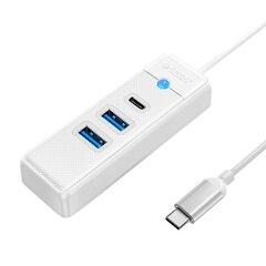 Orico Hub USB-C to 2x USB 3.0 + USB-C, 5 Gbps, 0.15m hinta ja tiedot | Adapterit | hobbyhall.fi