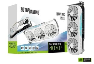 Zotac Gaming GeForce RTX 4070 Ti Trinity OC White Edition (ZT-D40710Q-10P) hinta ja tiedot | Näytönohjaimet | hobbyhall.fi