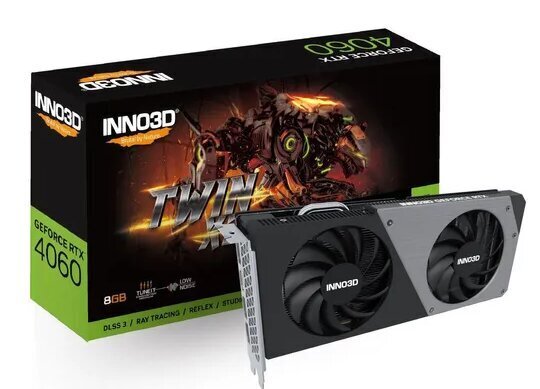 Inno3D GeForce RTX 4060 Twin X2 (N40602-08D6-173051N) hinta ja tiedot | Näytönohjaimet | hobbyhall.fi