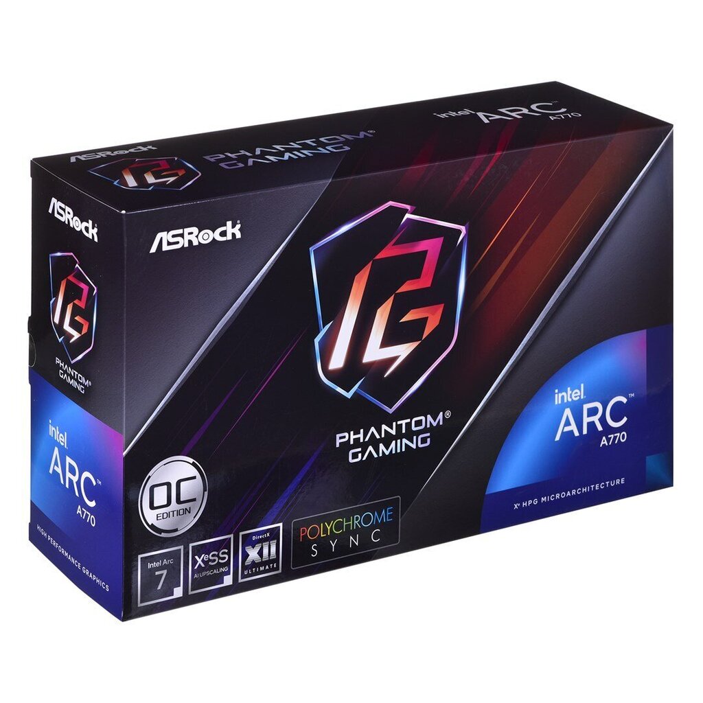 ASRock Intel Arc A770 Phantom Gaming OC (A770 PG 16GO) hinta ja tiedot | Näytönohjaimet | hobbyhall.fi