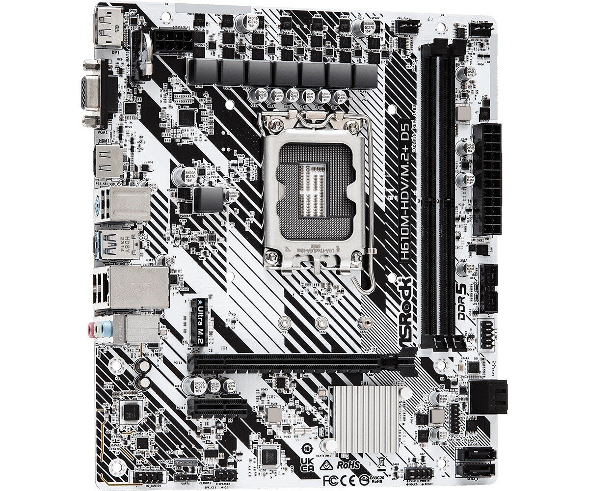 ASRock H610M-HDV/M.2+ D5 hinta ja tiedot | Emolevyt | hobbyhall.fi