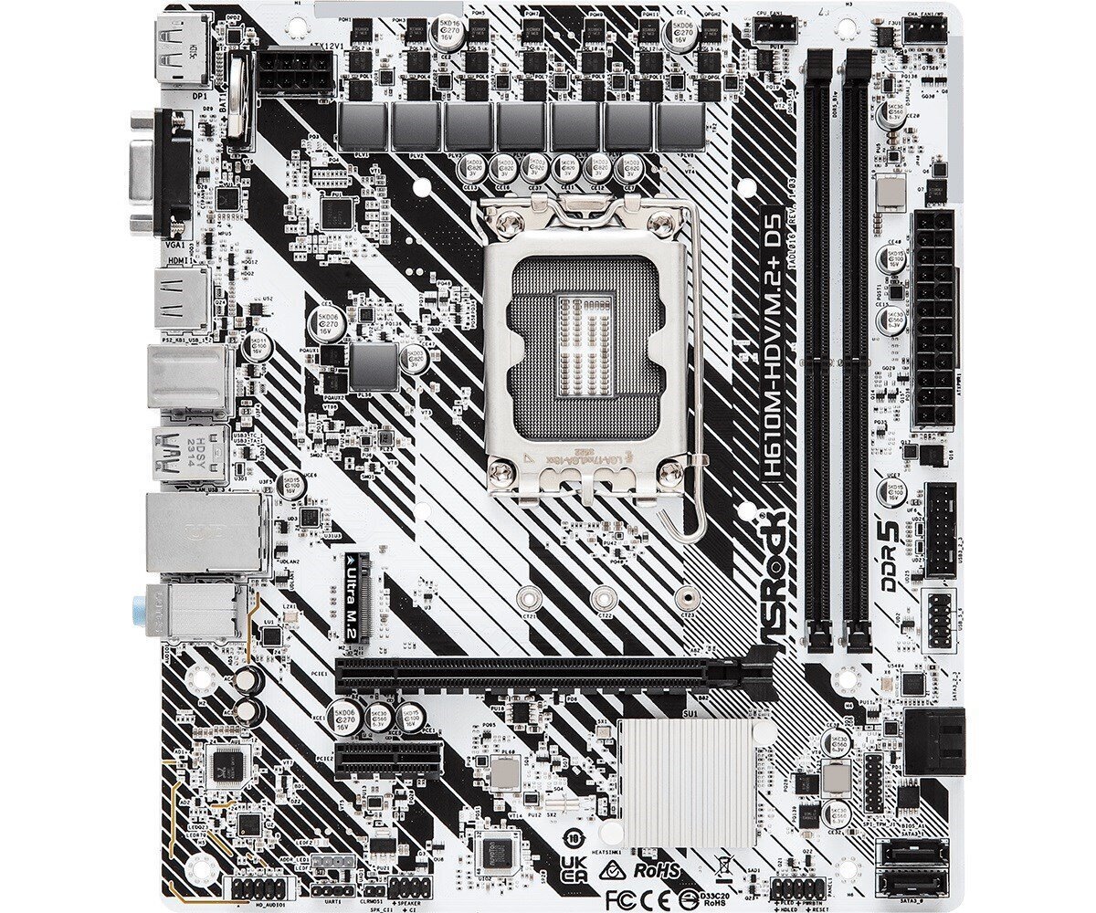 ASRock H610M-HDV/M.2+ D5 hinta ja tiedot | Emolevyt | hobbyhall.fi