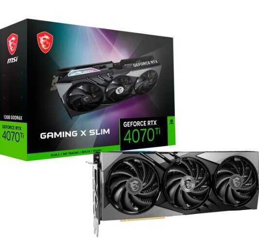 MSI GeForce RTX 4070 Ti Gaming X Slim 12G (V513-250R) hinta ja tiedot | Näytönohjaimet | hobbyhall.fi
