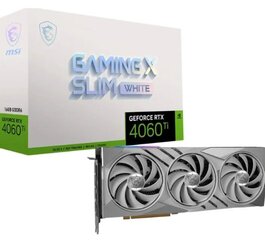 MSI GeForce RTX 4060 Ti Gaming X Slim White 16G hinta ja tiedot | Näytönohjaimet | hobbyhall.fi