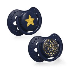 Lovi Stardust silikoninen dynaaminen tutti, sininen, 3-6kk, 2 kpl hinta ja tiedot | Tutit | hobbyhall.fi