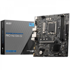 MSI Pro H610M-G hinta ja tiedot | Emolevyt | hobbyhall.fi