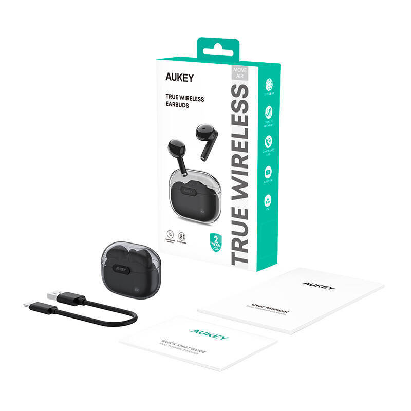 Aukey EP-M2 TWS black hinta ja tiedot | Kuulokkeet | hobbyhall.fi