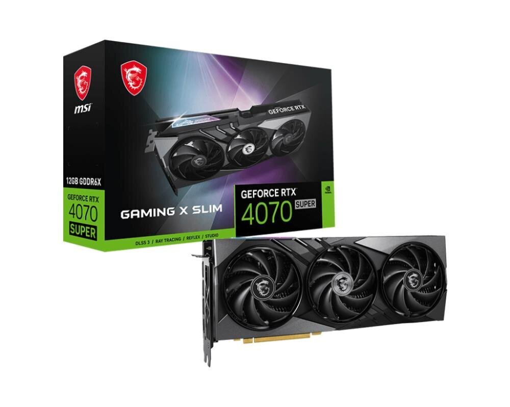 MSI GeForce RTX 4070 Super 12G gaming X Slim hinta ja tiedot | Näytönohjaimet | hobbyhall.fi