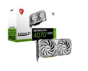 MSI GeForce RTX 4070 Ti Super Ventus 2X White OC hinta ja tiedot | Näytönohjaimet | hobbyhall.fi